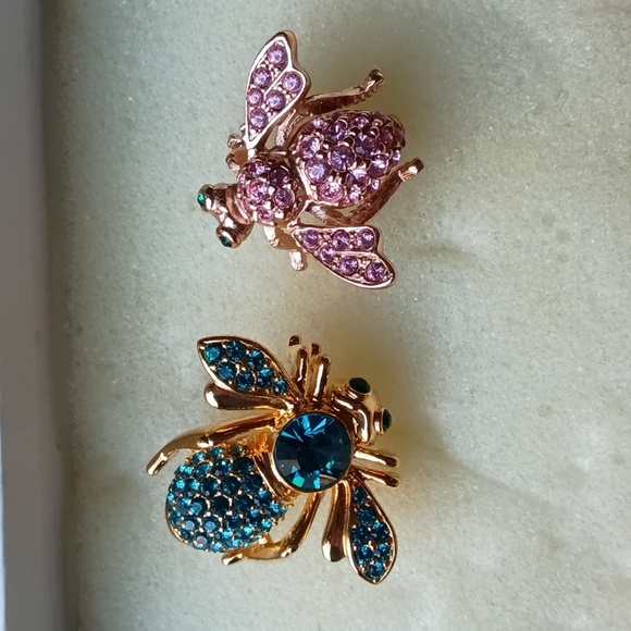 Joan Rivers Multicolor Crystal Bee Brooch Pin - New Set Of 10, Never Worn - Picture 6 of 6
